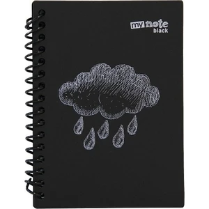 Siyah Defter 60 Yaprak A5 Boy( 15 Cm * 21 Cm) Bulut Seri