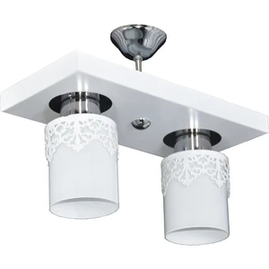 2'li Dikdörtgen Tepsi Taçlı Beyaz