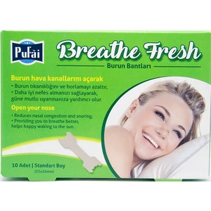 Breathe Fresh Burun Bandı Standart Boy 55 Mm 16 Mm 10 Adet 1 Kutu