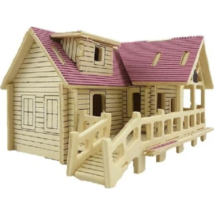 3D Ahşap Maket Eflatun Ev