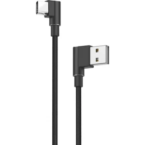 Ktools Reverse 90 Derece 2A Type-C Data Kablosu Hızlı Şarj 1 m