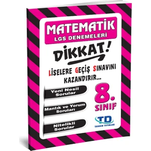 Tandem 8. Sınıf LGS Matematik 8 Deneme