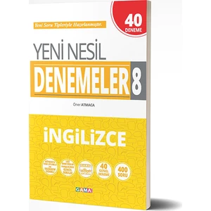 Gama Yayınları 8. Sınıf LGS İngilizce Yeni Nesil 40 Deneme