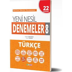 Gama Yayınları 8. Sınıf LGS Türkçe Yeni Nesil 22 Deneme