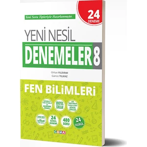 Gama Yayınları 8. Sınıf LGS Fen Bilimleri Yeni Nesil 24 Deneme