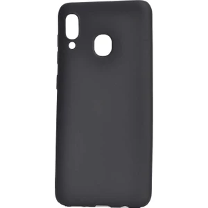 Case 4U Samsung Galaxy A20 - A30 Kılıf Klasik Mat Renkli Yumuşak Premier Silikon Siyah