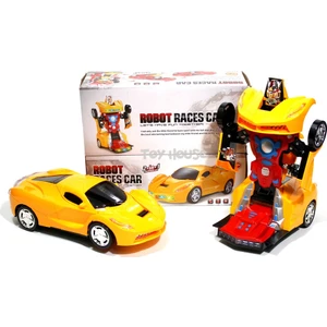 Can Oyuncak Led Işıklı Pilli Çarpıp Dönen ve Dönüşen Oyuncak Robot Transformers Araba
