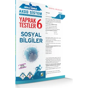 Damla Yayınevi Akıllı  Sosyal Bilgiler Yaprak Testler 6. Sınıf