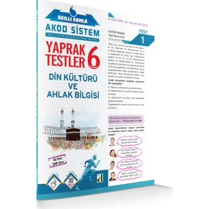 Damla Yayınevi Akıllı  Din Kültürü Ve Ahlak Bilgisi Yaprak Testler 6. Sınıf