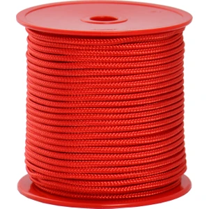 3,0 Mm Polyester Çok Amaçlı İp Halat - Kırmızı - 50 M. - Makaralı