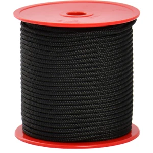 3,0 Mm Polyester Çok Amaçlı İp Halat - Siyah - 50 M. - Makaralı