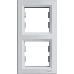 Schneider Electric Asfora Plus İkili Dık Çerçeve Alüminyum