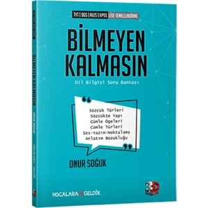 3D Yayınları Hocalara Geldik Bilmeyen Kalmasın Dil Bilgisi Soru Bankası