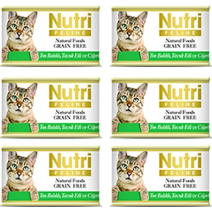 Nutri Feline Ton Balıklı Tavuk Etli & Ciğerli Konserve Yetişkin Kedi Maması 85 gr 12 Adet