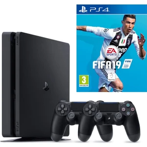 Playstation 4  Slim 500 Gb Oyun Konsolu + 2.  Kol +  Fifa 19