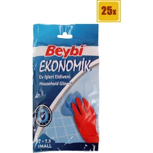 Ekonomik Bulaşık Eldiveni 7-7.5 25'li Set