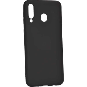 Case 4U Samsung Galaxy M30 Kılıf Klasik Mat Renkli Yumuşak Premier Silikon Siyah