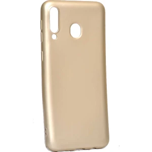 Case 4U Samsung Galaxy M30 Kılıf Klasik Mat Renkli Yumuşak Premier Silikon Altın