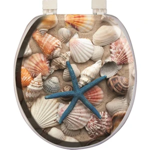 Classic Yumuşak Desenli Klozet Kapağı Alt Kapak Beyaz