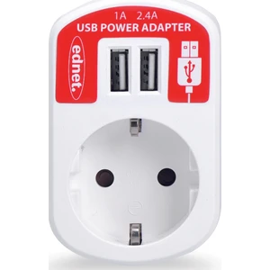 Ed-31804 Ednet Usb Power Adapter Tek Priz Çift Usb