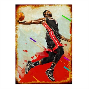 Ahşap Tablo Lebron James Nba