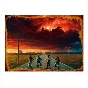 Ahşap Tablo Eski Stranger Things Tablo