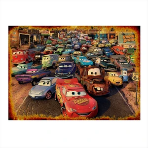 Ahşap Tablo Şimşek Mcqueen Ve Arkadaşları
