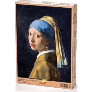 King Of Puzzle İnci Küpeli Kız - Johannes Vermeer Ahşap Puzzle 1000 Parça (KR01-M)