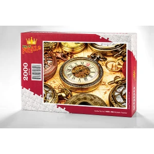 King Of Puzzle Köstekli Saatler Ahşap Puzzle 2000 Parça (HR501-MM)