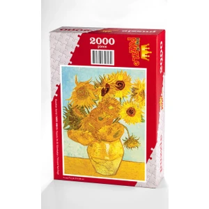 King Of Puzzle Bir Vazoda On İki Günebakan / Vincent Van Gogh Ahşap Puzzle 2000 Parça (KR51-MM)