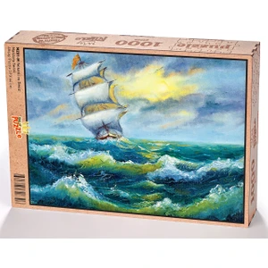 King Of Puzzle Yelkenli ve Deniz Ahşap Puzzle 1000 Parça (MZ01-M)