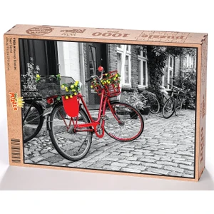 King Of Puzzle Kırmızı Bisiklet Ahşap Puzzle 1000 Parça (TT03-M)