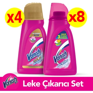Kosla Sıvı Leke Çıkarıcı 8'li 900 ml + Vanish Gold 4'lü 900 ml