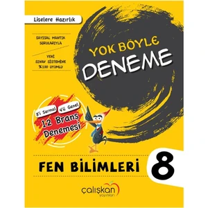 Çalışkan Yayınları 8 Sınıf Yok Böyle Branş Denemesi Fen Bilimleri