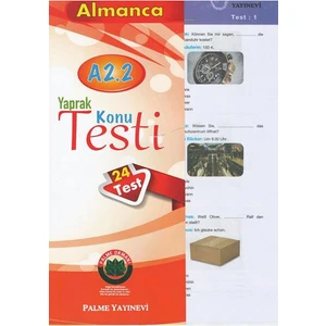 Palme Yayıncılık Almanca A2 2 Yaprak Test