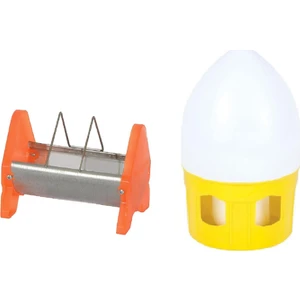 Güvercin 15 cm Metal Yemlik Ve Güvercin 2 lt Suluk