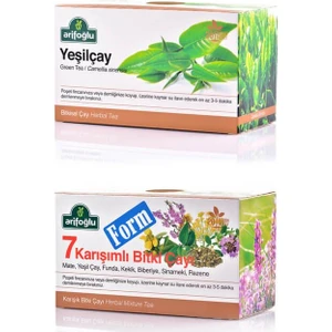 Yeşil Çay 20li Süzen Poşet  + 7in1 Form Çayı 20li