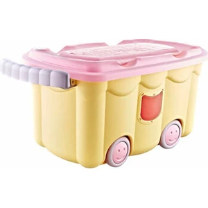 Bee Home Sarı Tekerlekli Oyuncak Kutusu 50 lt