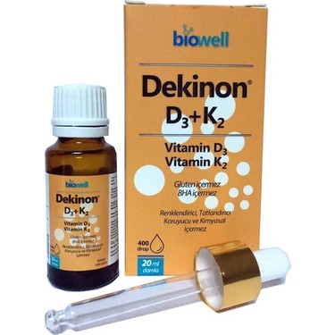 Biowell Dekinon D3 K2 Vitamini Damla 20 Ml Fiyati