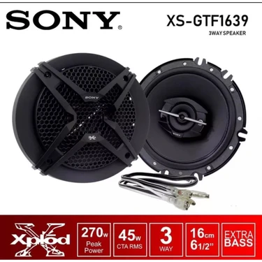 Sony Xs-Gtf1639 270 Watt 16 cm Yuvarlak Oto Hoparlör Fiyatı