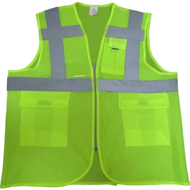 Yeğinoğlu Reflektörlü Mühendis (Yönetici) Yeleği ,Yeşil Renk , Standart XL