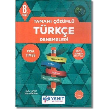 Yanit 8 Sinif Lgs Turkce Denemeleri 20 Li Kitabi Ve Fiyati
