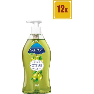 saloon sivi sabun zeytinyagli 400 ml 12 li set fiyati