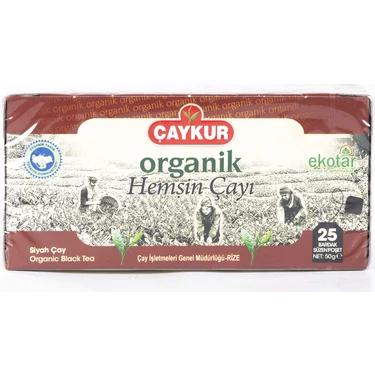 Çaykur Organik Hemşin Çayı Süzen Bardak Poşet 25’li 50
