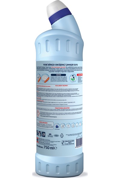 Bingo Oksijen Çamaşır Suyu Limon Kokulu 750 Ml