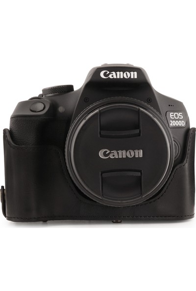 MegaGear Canon EOS T7, 2000D (18-55mm) Suni Deri Kamera Çantası
