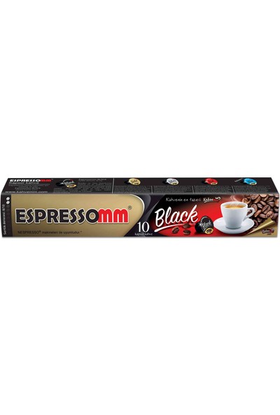 ESPRESSOMM Black Kapsül Kahve (10 Adet) - Nespresso Uyumlu