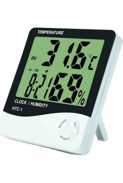 Htc Termometre Dijital Nem Ölçer Sıcaklık Isı Alarmlı