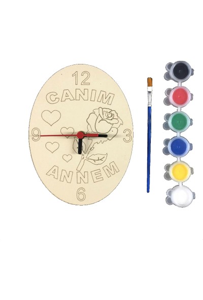 Joy Toys Canım Annem Saat Boyama Seti - 6'Lı Boya+Fırça Dahil - Anneler Günü