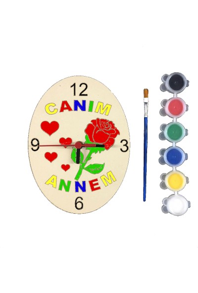 Joy Toys Canım Annem Saat Boyama Seti - 6'Lı Boya+Fırça Dahil - Anneler Günü